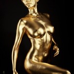 Goldfinger - Bodypainting Gold 11 Fotoshooting mit Model F.