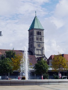 Schweinfurt - Schillerplatz und Heilig Geist Kirche