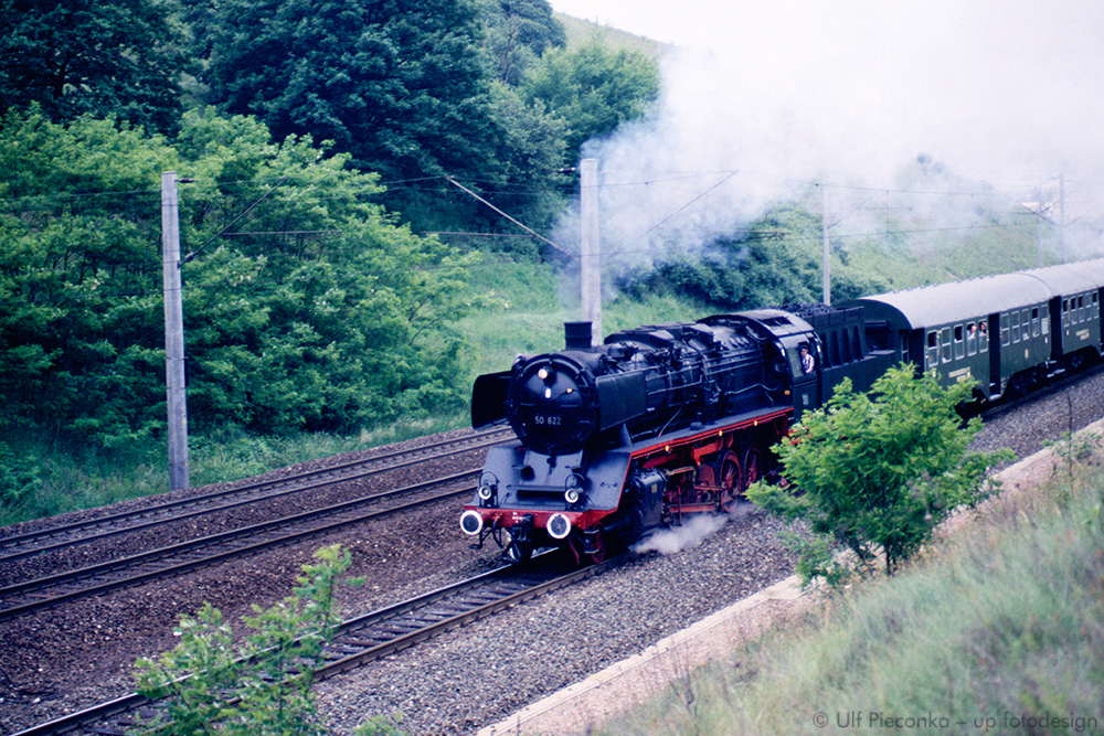 Dampflok 50 622 zwischen Würzburg und Rottendorf