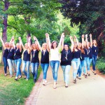 Junggesellinenabschied - Gruppe im Park in Würzburg